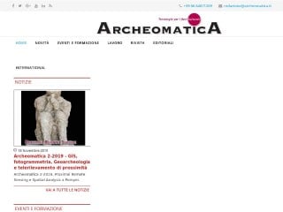 Screenshot sito: Archeomatica.it