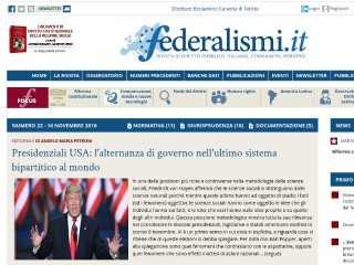 Screenshot sito: Federalismi.it