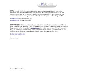 Screenshot sito: NVU