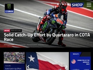 Screenshot sito: Yamaha Racing
