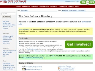 Screenshot sito: Free Software Directory