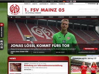 Screenshot sito: Mainz 05 FSV