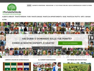 Screenshot sito: Portale del Verde