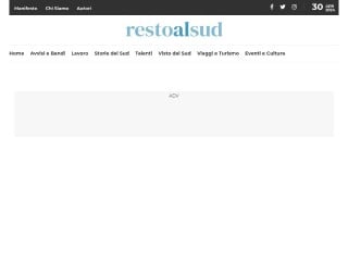 Screenshot sito: Resto al Sud