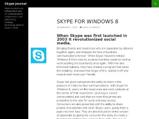 Screenshot sito: Skype Journal