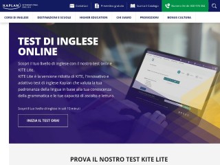 Screenshot sito: Test di inglese gratuito