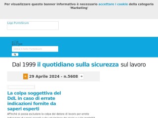 Screenshot sito: Puntosicuro.it