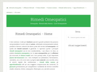 Screenshot sito: Rimedi Omeopatici