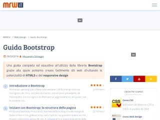 Screenshot sito: MrWebmaster Guida a Bootstrap
