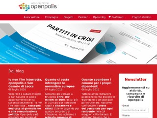 Screenshot sito: OpenPolis