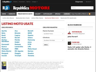 Screenshot sito: Listino Motori Repubblica