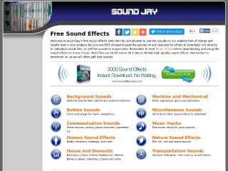 Screenshot sito: SoundJay.com