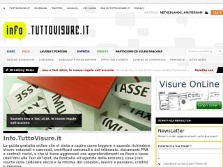 Screenshot sito: Info.TuttoVisure.it