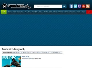 Screenshot sito: Trucchi Gamesurf