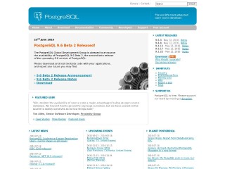 Screenshot sito: PostgreSQL
