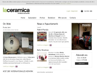 Screenshot sito: La Ceramica in Italia