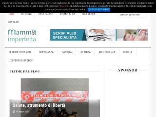 Screenshot sito: Mammaimperfetta.it