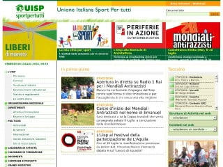 Screenshot sito: Uisp
