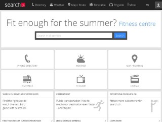 Screenshot sito: Search.ch