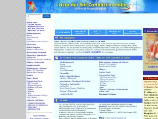Screenshot sito: Siti Cattolici Italiani 
