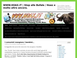 Screenshot sito: Hoax.it