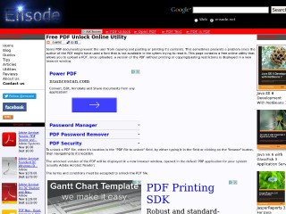 Screenshot sito: Free PDF Unlock Online Utility