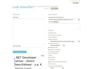 Screenshot sito: Codebeautifier.com
