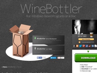 Screenshot sito: WineBottler