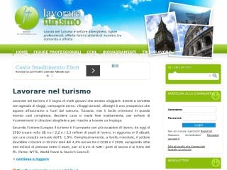 Screenshot sito: LavorareTurismo.it