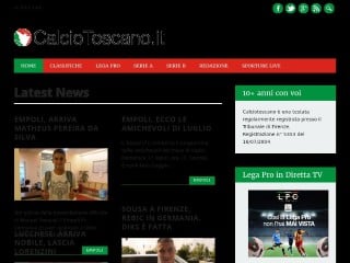 Screenshot sito: Calciotoscano.it