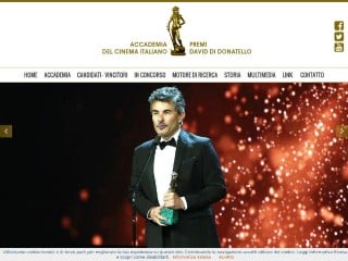 Screenshot sito: Premio David di Donatello