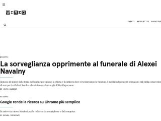 Screenshot sito: Wired Italia