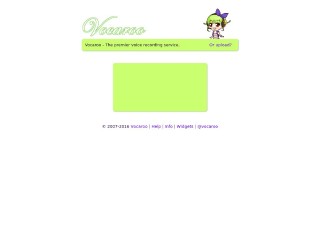 Screenshot sito: Vocaroo
