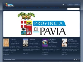 Screenshot sito: Provincia di Pavia