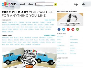 Screenshot sito: Clker.com