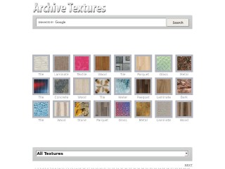 Screenshot sito: Archive Textures