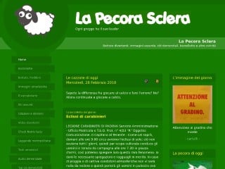 Screenshot sito: La Pecora Sclera