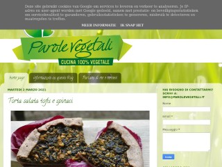 Screenshot sito: Parole Vegetali