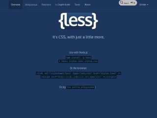 Screenshot sito: Less