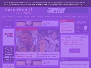 Screenshot sito: Fiorentina.it