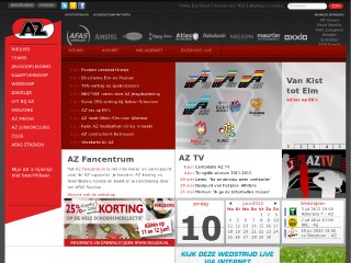 Screenshot sito: AZ Alkmaar