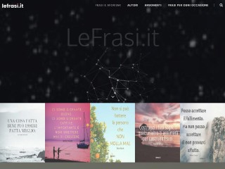 Screenshot sito: LeFrasi.it