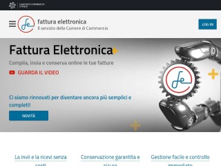 Screenshot sito: Fattura Elettronica InfoCamere