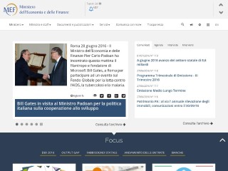 Screenshot sito: Ministero del tesoro