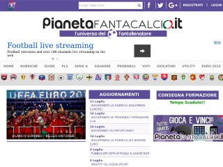 Screenshot sito: Pianeta Fantacalcio