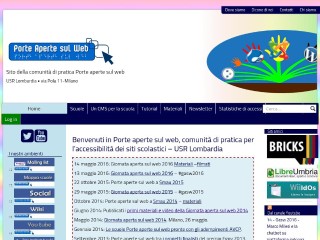 Screenshot sito: Porte Aperte sul Web