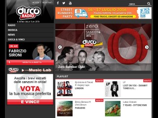 Screenshot sito: DiscoRadio
