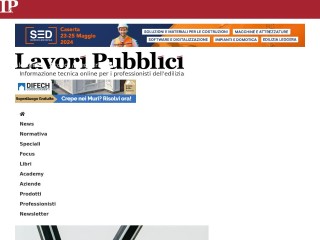 Screenshot sito: Lavoripubblici.it