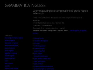 Screenshot sito: GrammaticaInglese.net