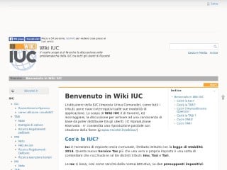 Screenshot sito: Wiki IUC